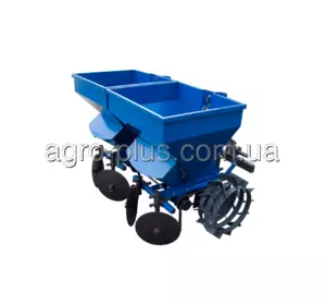 Картофелесажалка двухрядная к минитрактору с бункером для внесения минеральных удобрений (КС15) Картофелесажалка двухрядная к минитрактору с бункером для внесения минеральных удобрений (КС15)